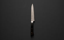 Carica l'immagine nel visualizzatore di Gallery, ISSHO TABERU Gold Damast Petit Kochmesser 140mm mit Ebenholzgriff