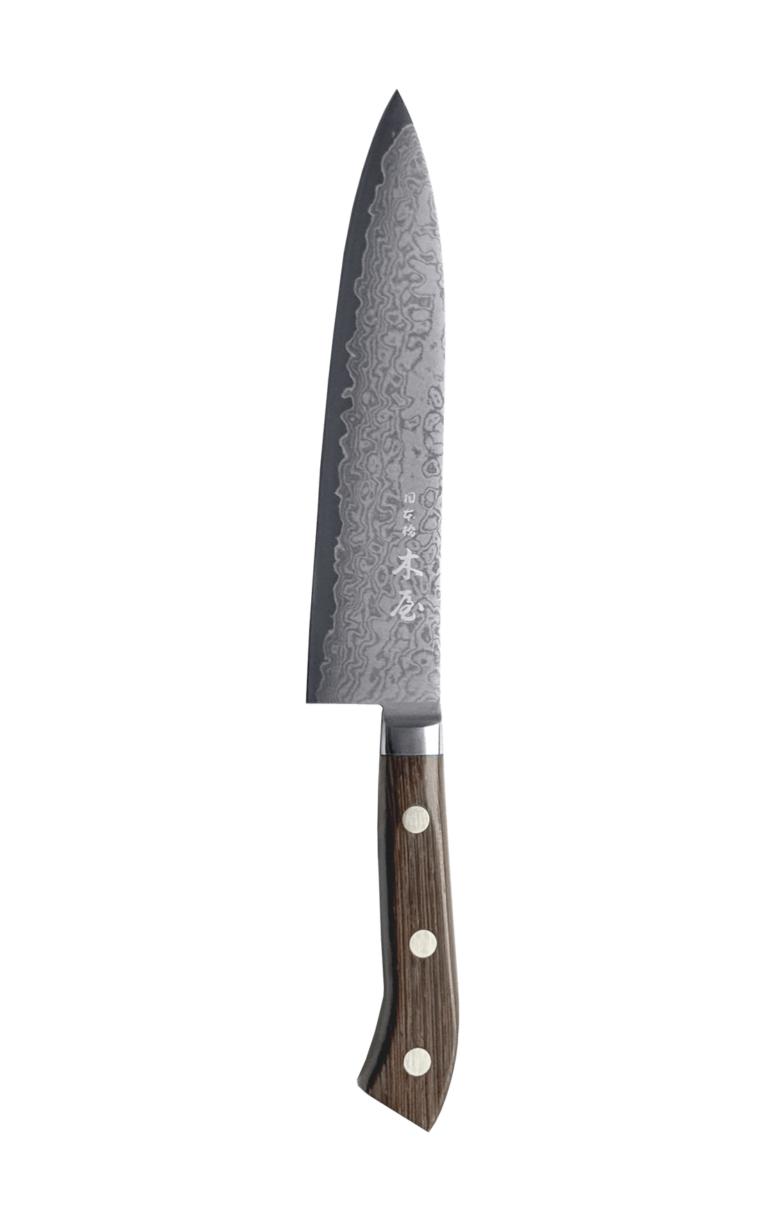 ISSHO TABERU Damast Kamagata Kochmesser 180mm matt
