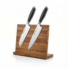 Laden Sie das Bild in den Galerie-Viewer, 87-STEAKart Magnet-Messerblock (Akazienholz, 30.5 cm, Magnetisch, Massiv)