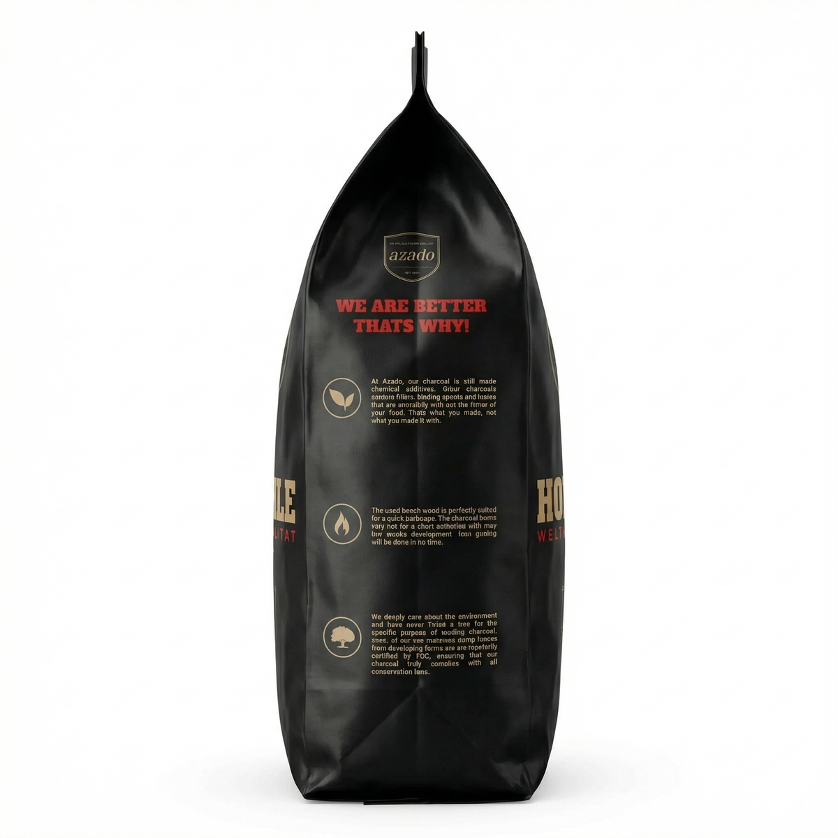 azado Grill Buchenholzkohle Original 4kg – Bild 3