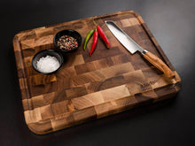 Laden Sie das Bild in den Galerie-Viewer, Azado Stirnholz-Schneidebrett mit Saftrinne - Azado AG