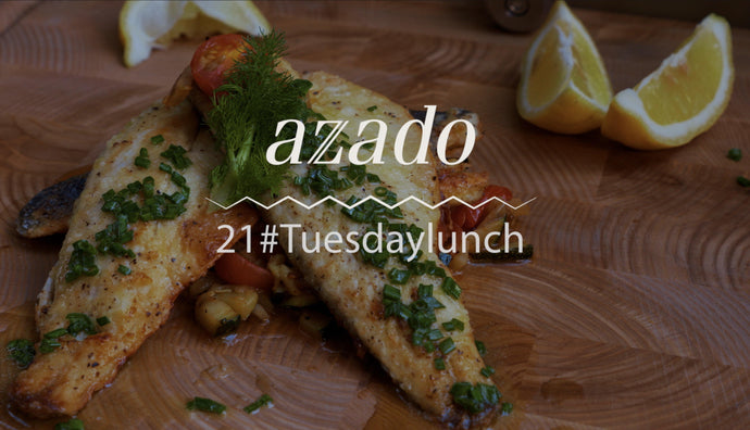azado Grill Tuesdaylunch 21, Wolfsbarschfilet mit Fenchelgemüse