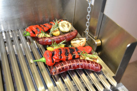 Chorizo und Peperoni auf dem azado Rost