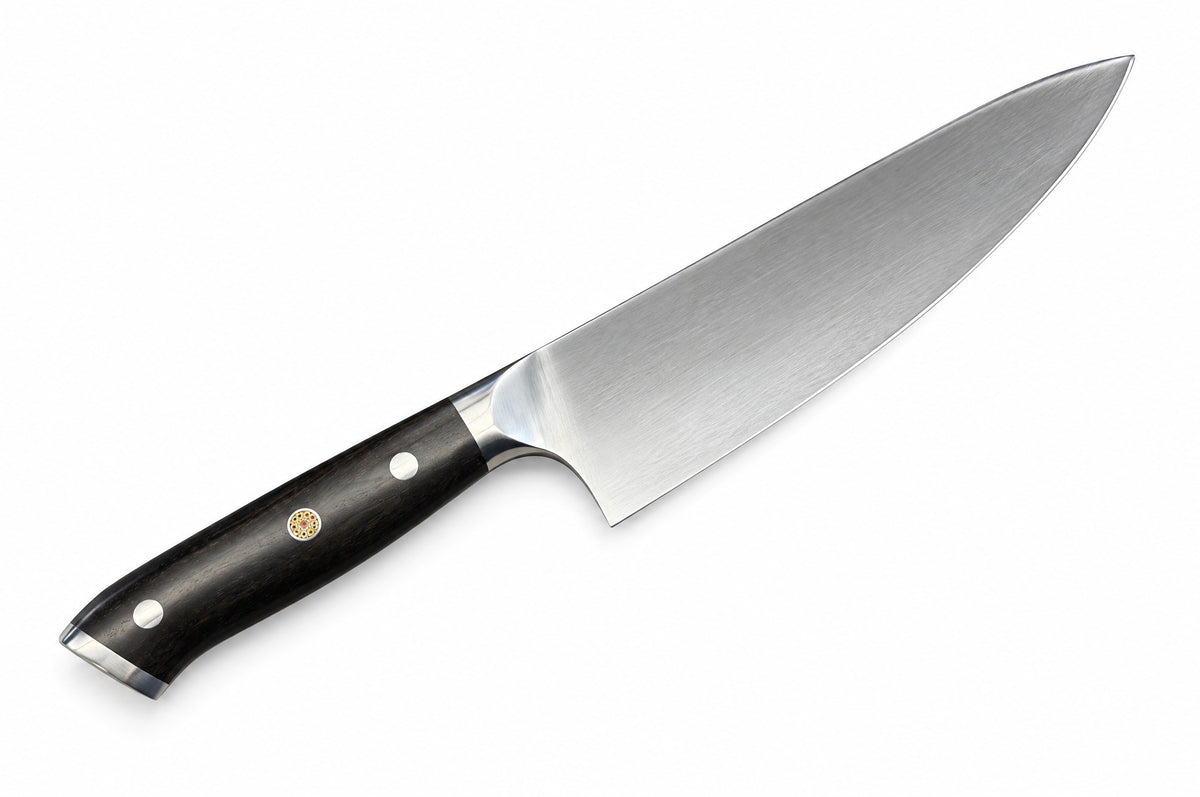 azado Chefmesser AZ301, Rückseite der Klinge und Griff