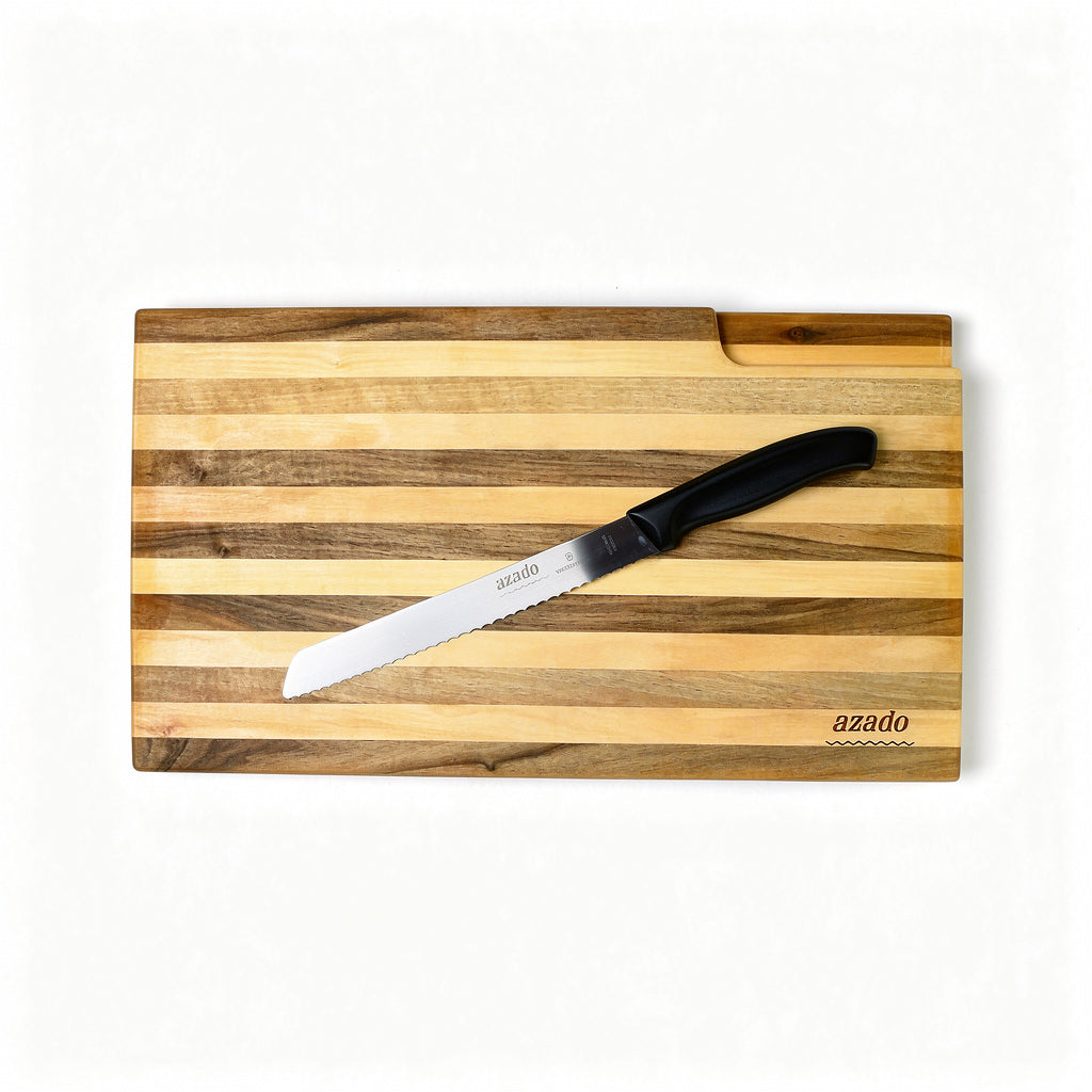 azado Holzschneidebrett mit integriertem Victorinox Brotmesser (Ausstellungsstück) – Bild 8