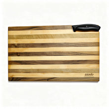 Laden Sie das Bild in den Galerie-Viewer, azado Holzschneidebrett mit integriertem Victorinox Brotmesser
