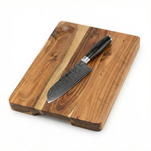 Laden Sie das Bild in den Galerie-Viewer, 87-STEAKart Massives Schneidebrett 40x30cm mit Saftrille &amp; Auffangmulde
