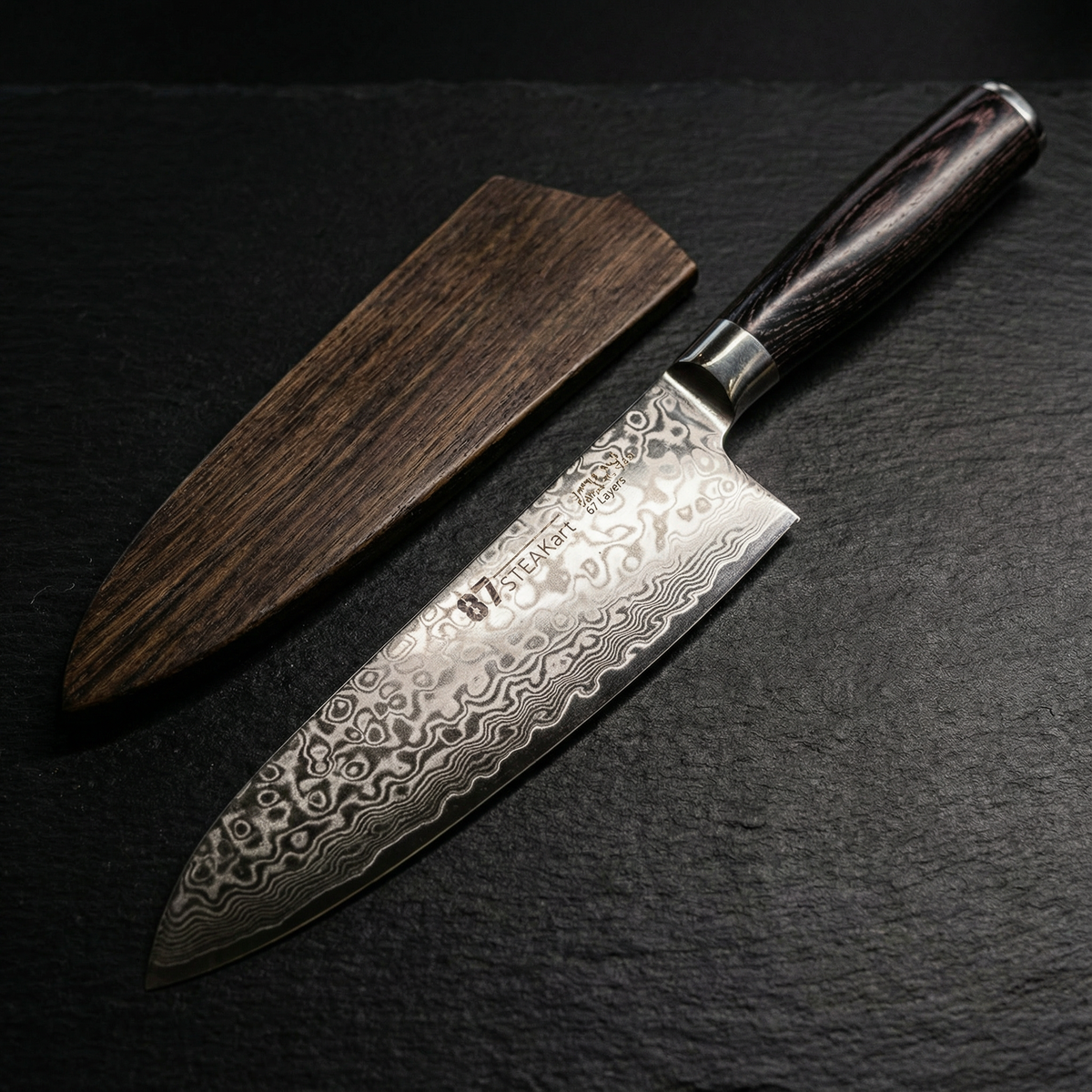 87-STEAKart Damast Chefmesser – Bild 2