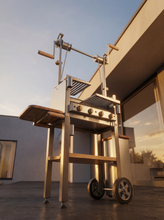 Laden Sie das Bild in den Galerie-Viewer, azado Grill El Jefesito 60x40cm mit Gaselement
