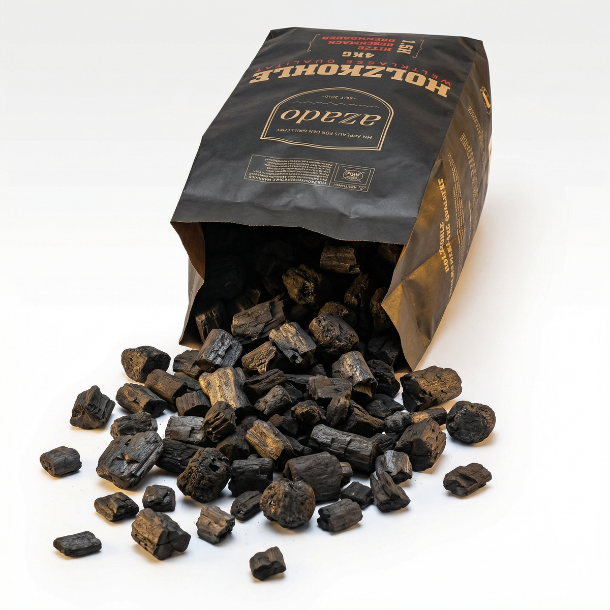 azado Grill Buchenholzkohle Original 4kg – Bild 2