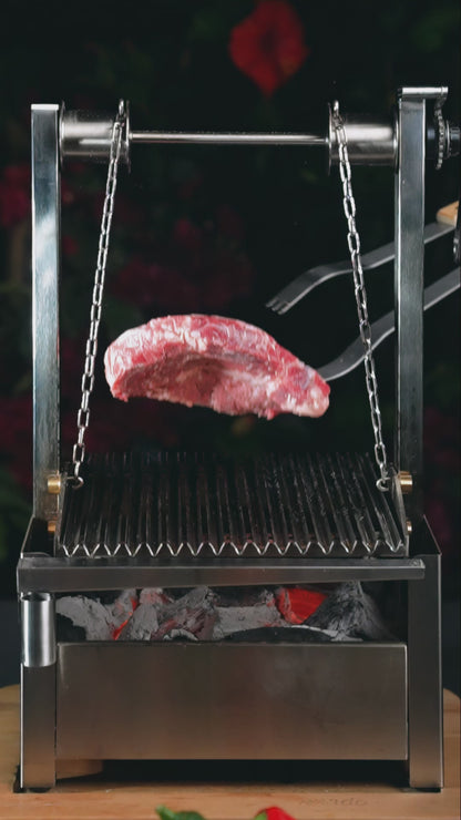 El Chiquito mini griglia A4 in acciaio inox, griglia da tavolo