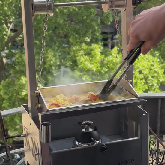 El Chiquito mini griglia A4 in acciaio inox, griglia da tavolo