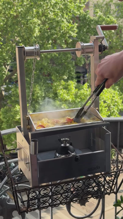 El Chiquito mini griglia A4 in acciaio inox, griglia da tavolo