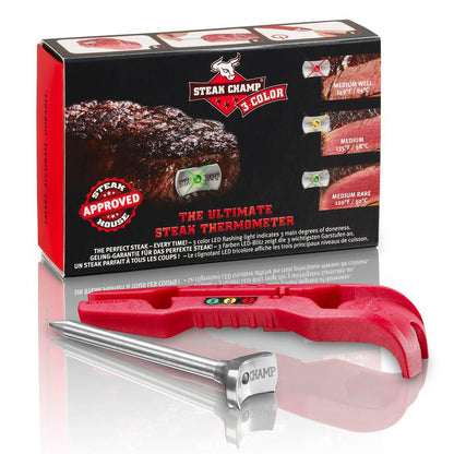 SteakChamp 3 Farben LED Fleischthermometer Schwarz – Bild 2