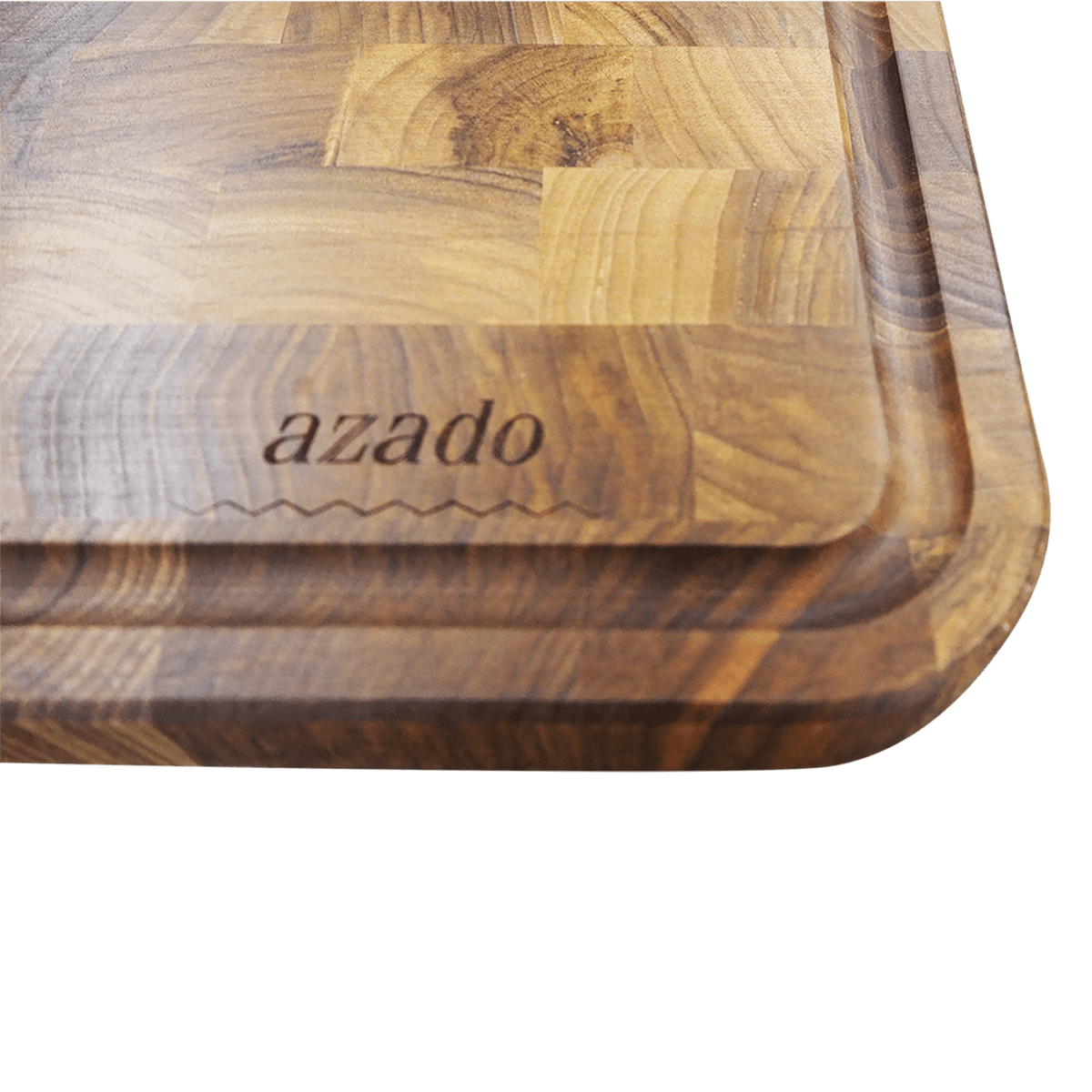 azado Stirnholz-Schneidebrett mit Saftrinne – Bild 4