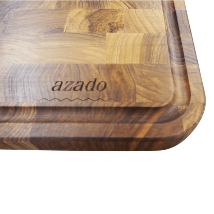 azado Stirnholz-Schneidebrett mit Saftrinne – Bild 4