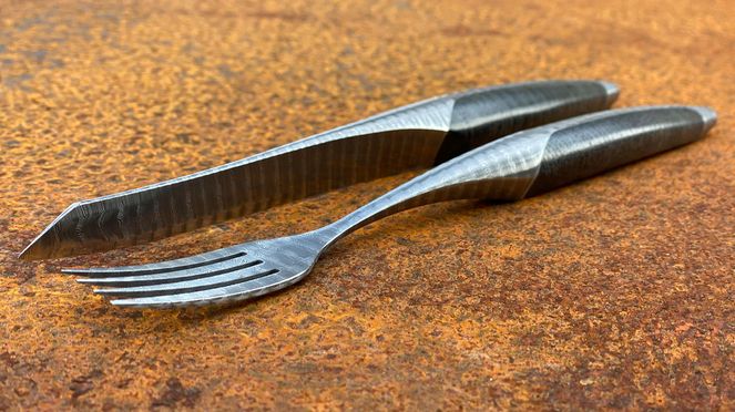 Swiss Knife Steakbesteck Damast – Bild 3