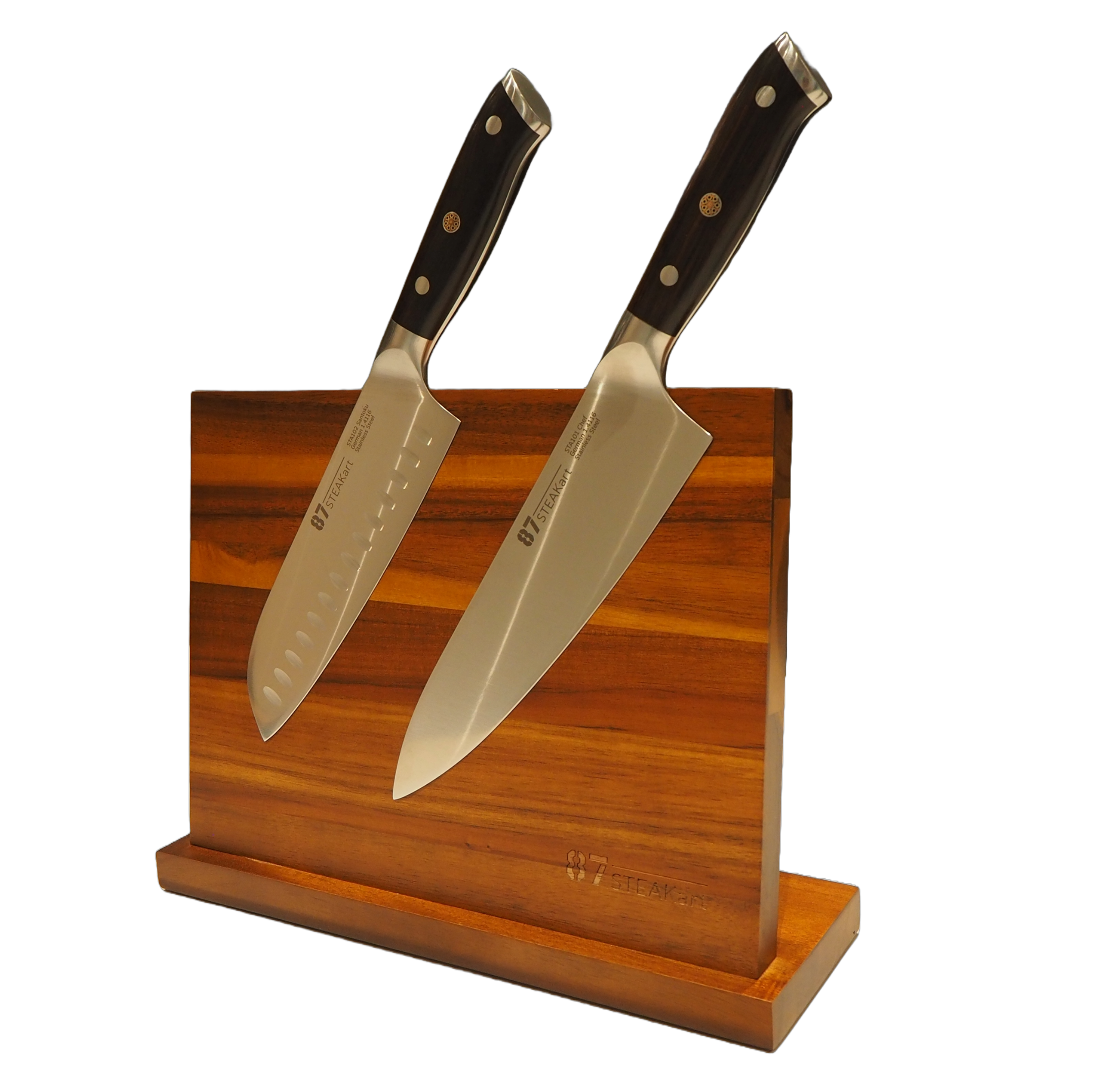 Geschenkpaket (Magnetständer 87-SteakART + 2 Messer nach Wahl)