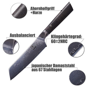 Zayiko Damast Santokumesser Ahorn - Azado AG