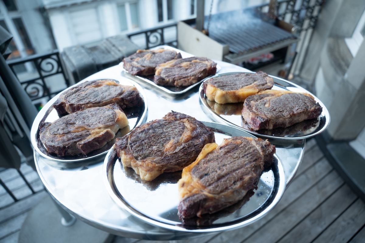 Steaks vom azado beim Bucherer Takeover, Zürich
